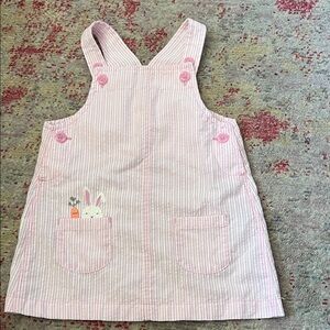 Carters Pink Striped Baby Pinafore Dress
